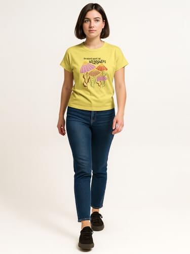 Image of HELLCAT Mulitcolor Trendy Printed Body Fit T-Shirt for Women | Pack of 1 T-Shirt