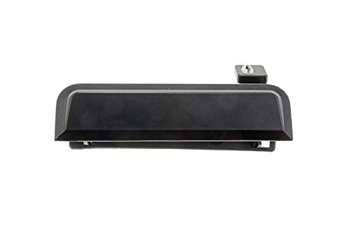 Evan-Fischer Door Handle compatible with 86 ford Bronco II Base 2.9L Front Left Side Exterior Metal Smooth Black