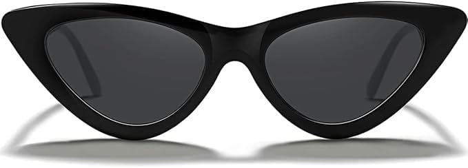 Image of Black Jones | Full Rim Cat Eye Sunglasses | 100% UV Protected | Black Frame & Black Lens | Women | Medium |