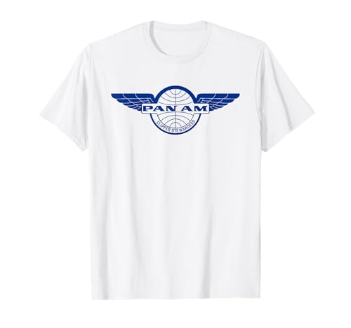 Pan Am Clipper Stewardess Blue Print T-Shirt