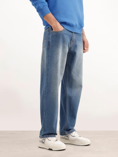 Image of WROGN Men's Loose Fit Jeans | Mid Rise | Jeans for Man
