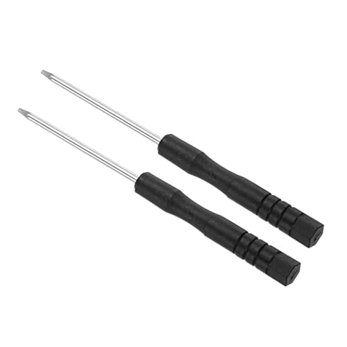 CoCud Mini Destornillador Torx, Tamaño T5, Longitud de 80mm, Pequeños Destornilladores de 6 Puntos de Acero al Carbono con Mango Antideslizantepara Gafas, 2 Piezas