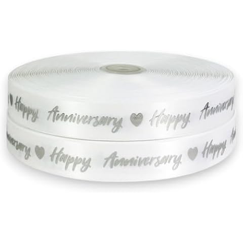 White & Silver Grosgrain Cake Decoration Ribbon Cover
