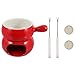 Glazed Ceramiczny Garnek Fondue Set: Kitchen Fondue Pot Set Czekolada Fondue Ser Fondue Kubki Z Forks Porcelan Topniczym Pot Warmer Miska Do Czekoladowego Fontanny Party