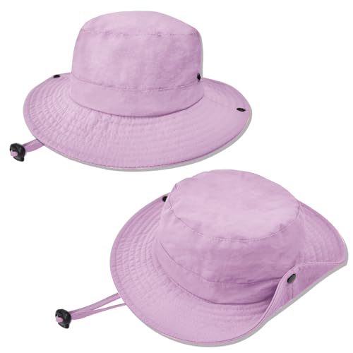 Image of Outdoor Kids Sun Hat UPF 50+ Quick Dry Foldable Bucket Hat Lightweight Adjustable Fishing Safari Hat for Girls and Boys