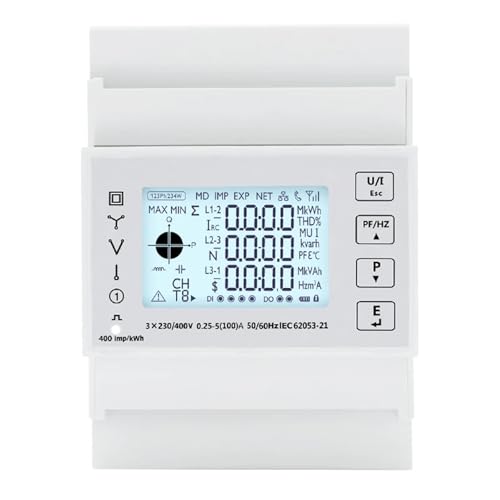 Compteur d'énergie intelligent triphasé multifonction rail DIN TAC4300CT - 5