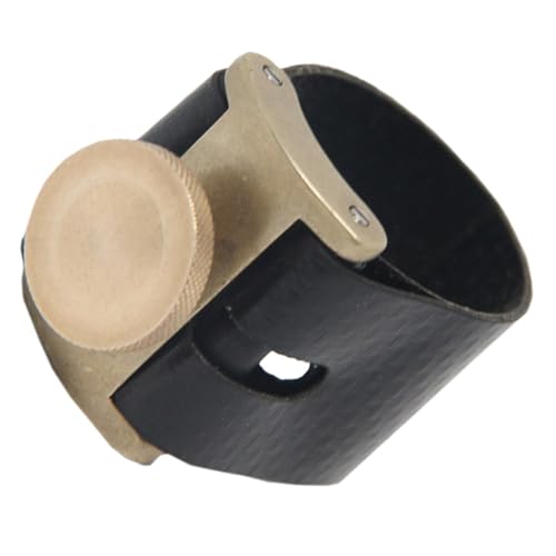 Ligature saxophone alto métallique avec bloc de maintien en bois noble
