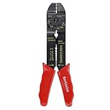 Home Avenue 8" Crimper Plier Crimping Pliers Tool Cable Wire Electrical Terminals Stripper U Tool Kit Self-Adjustable Ratchet Crimping Pliers Set
