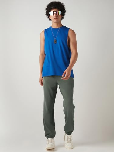 Image of Bewakoof Men's Cotton Regular Fit Joggers|Bewakoof Heavy Duty 1.0 | Track pants for man | Lower for man | Trouser for men | Multipurpose | Mens Lower Activewear | Utility Pockets | Lightweight & Flexible Elastic Waist | Casual Joggers