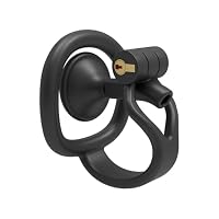 Crysore Peniskäfig Inverted Chastity Cage Sex Spielzeug für die Männer Keuschheitskäfig Herren mit Urinsammler und Kleines Schloss Peniskäfig aus Harz zur Fesselung des Männliche Penis (L,Black) – Ansicht 7