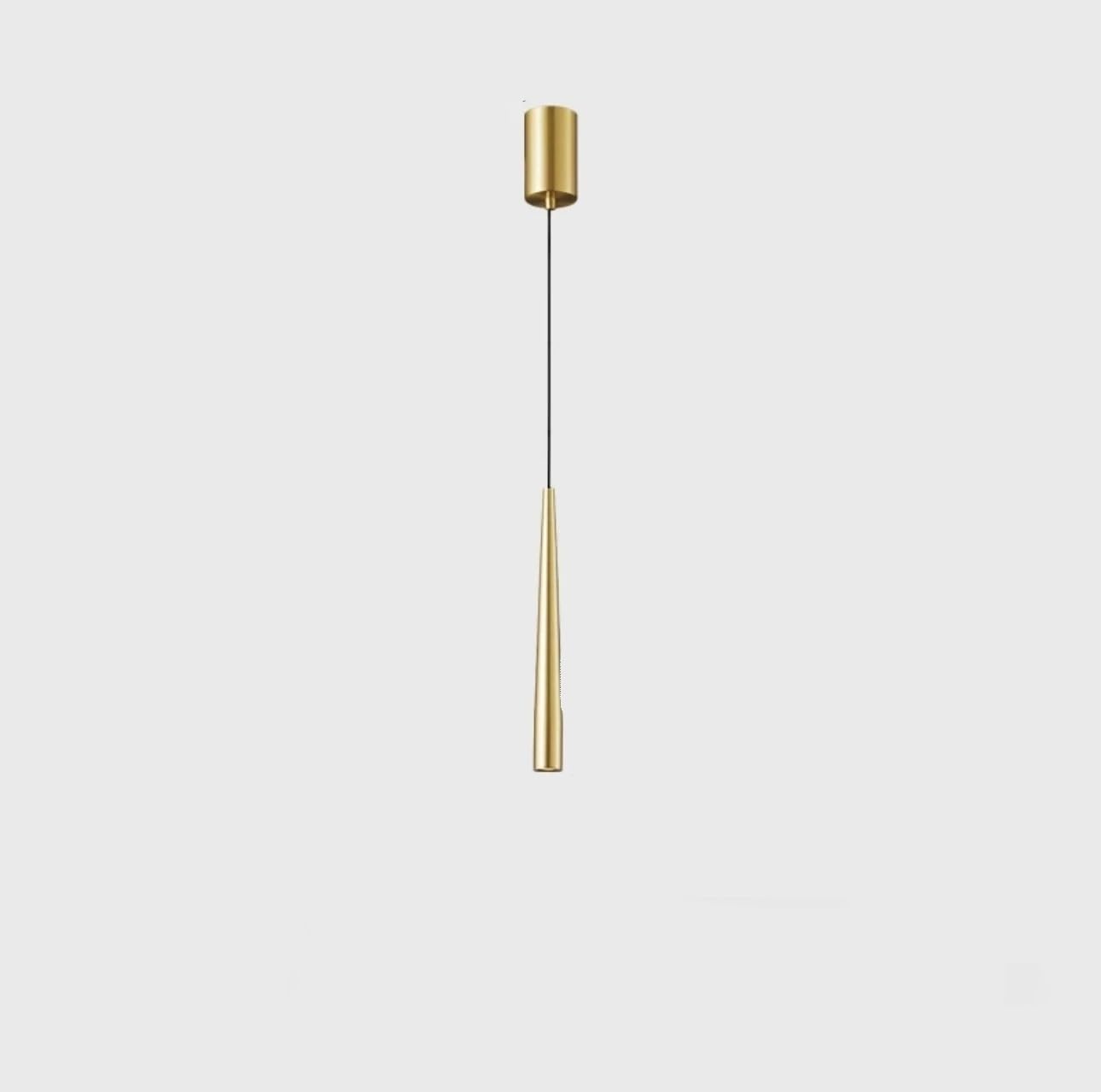 Generico Lampadario, Lampadario in rame for sala da pranzo, semplice, moderno, studio, bar, luce lunga, scandinava, lusso, creativo, camera letto, comodino(1 head Black)