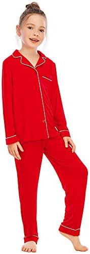 Alunsito Kids Baby Girl Boy Pajama Set Long Sleeve Pjs 2 Piece Sleepwear Button-Down Nightwear Summer Fall Nightie 3 3104BQ3 ffL. AC
