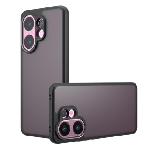 Image of Matte PC+TPU Phone Case for Vivo X200 FE 5G, Air Bag Protection, Anti-Fingerprint, Never Turns Yellow, Micro Arc Edge, Skin-Friendly Feel, Black