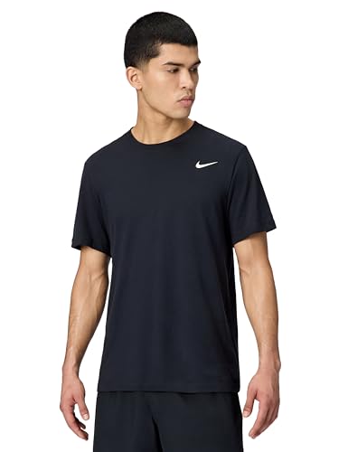 Nike Men's Shirt M NK DF Tee Dfc Crew Solid, Black/White, AR6029-010, L