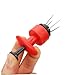 balacoo 1set Red Worm Catching Clamps for Live Bait Portable Fishing Accessory Ergonomic Design for Outdoor Fishing Tackle and Bloodworms