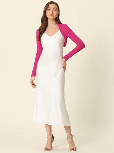 Image of Allegra K Elegant Shrugs for Women Long Sleeve Open Front Bolero Shrug
