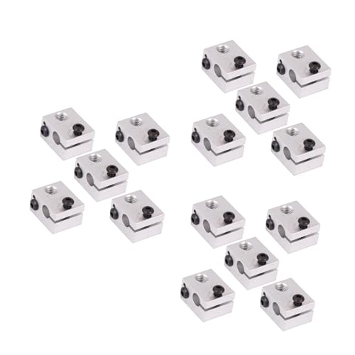 iplusmile 15pcs Aluminum Heating Block for Printer Hot End Heater Block Aluminum Alloy Printer Heater Replacement Part