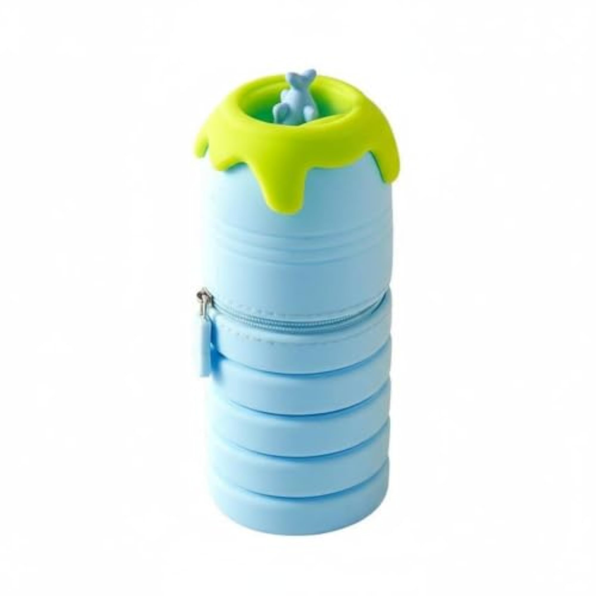 Cute Cartoon Expandable Silicone Pencil Case for Students