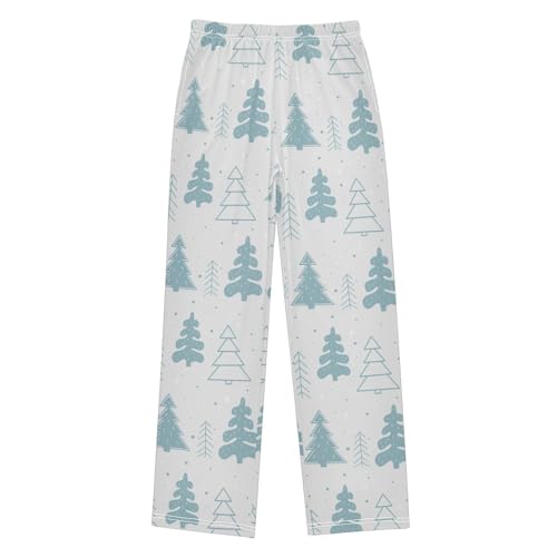 Boys' Pants Christmas Trees Forest Long Bottoms Jogger Pants Elastic Waist Trousers with Pockets S-XL