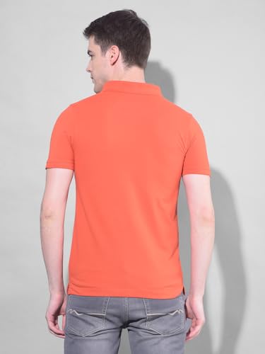 Image of Dollar Men's Pack of 1 Solid Cotton Blend Polo Neck T-Shirt