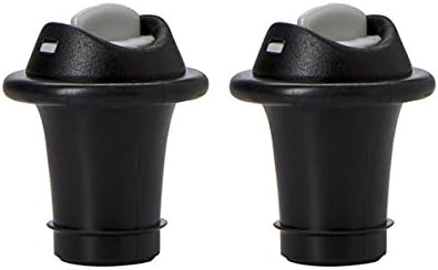 OXO SteeL Vacuum Wine Saver and Preserver Replacement Stoppers, 2 Count,Black
