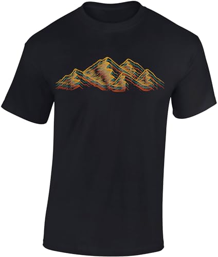 Baddery Wander Tshirt Herren : Alpen - Kletter T-Shirt Männer - Geschenk...
