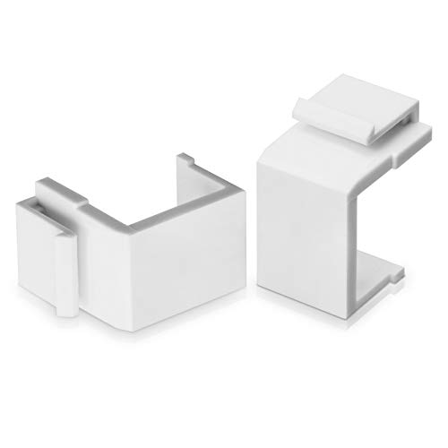 Cmple – Blank Keystone Jack Inserts For Keystone Wallplate, Blank Insert For Wall Plate - 10 Pack, White #TOP2