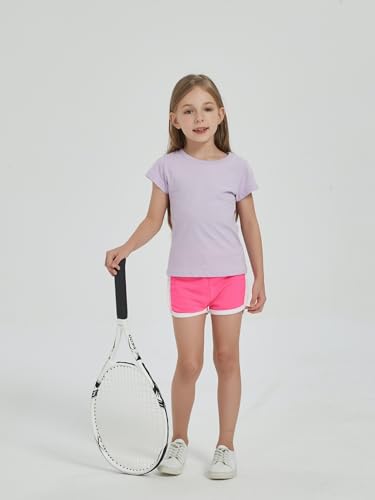 4 peças de shorts esportivos para meninas jovens shorts esportivos de cintura alta secagem rápida pa
