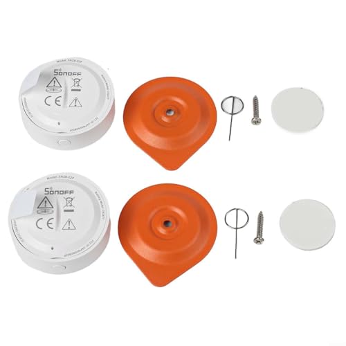 Smart Temperatur- & Feuchtigkeitssensor (2er-Pack) - ±0,2°C/±2{0e9c22762923aa241f35858e287cbd5df0be1639c328c8281454f45d56897c93} RH-Präzision | Für ZIGBEE 3.0 kompatibel für IHost/SmartThings Hub | 4 Jahre Akkulaufzeit mit Cloud-Datenspeicher