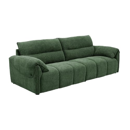 Image of Wakefit Sofa Set | 5 Year Warranty | Sofa 3 Seater, 3 Seater Sofa for Living Room, Wooden Sofa Set, Couch Sofa for Living Room - Naxos(Velour : Green)