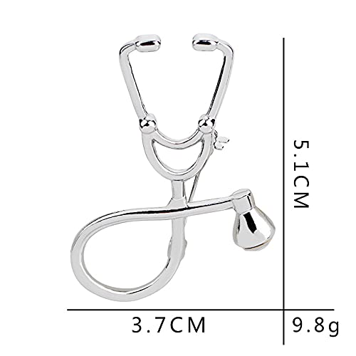Image of coadipress 2Pcs Stethoscope Brooch Pins Stethoscope Lapel Pin Cute Brooch Medical TreatmentPin Badges for Women Men Doctor Nurse Medical Clothing Bags Decor Jewelry Gift
