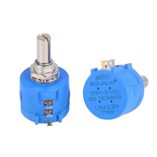 Potenciómetro 100K 3590S multivuelta con perilla de control para proyectos de electrónica 5