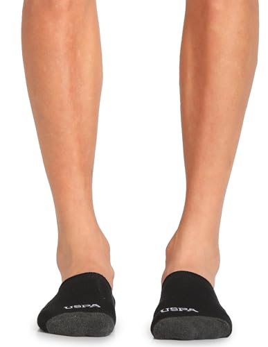 Image of U.S. POLO ASSN. Men's ES004 Terry Finish No Show Socks - Pack Of 3