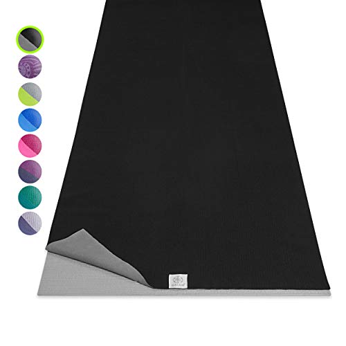 Gaiam Yoga Mat Towel - No Slip Mat-Sized Hot Yoga Towel | Microfiber