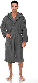 TowelSelections Men’s Hooded Robe, Cotton Terry Cloth Bathrobe XX-Large Frost Gray