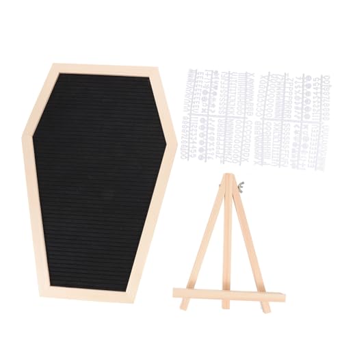 Alipis Lavagna Con Lettere in Feltro Lavagna Nera Con Lettere in Legno Cartello Decorativo Creativo 1 Set