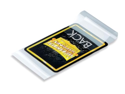 Image of Dragon Shield Sealable Inner Card Sleeves Standard Size (100 CT) - PVC-Free Polypropylene Double-Sleeve Protection Compatible with Pokemon, Flesh & Blood, One Piece & Magic the Gathering - Clear