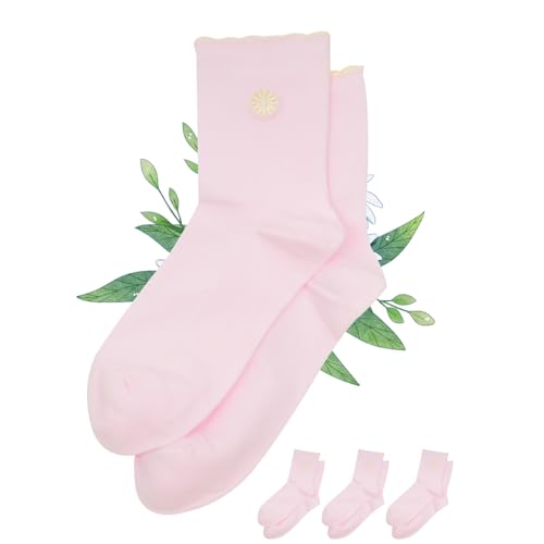 Ruffle Women's Cute Ankle Socks 7 to11 Size, 3 Pairs Per Pack for Any Occasion, Can Be Worn All Year Round