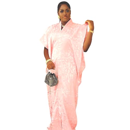 Image of HD African Print Dress for Woman Embroidery Pattern Maxi Dress