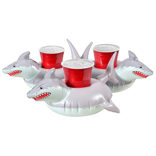 GoFloats Inflatable Pool and Hot Tub Drink Holders (3 Pack) (Choose - Unicorn, Flamingo, Palm Tree and More)