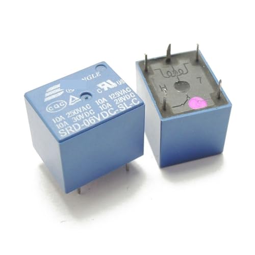 Relais de puissance 6V DC SRD-6VDC-SL-C T73-6V pour circuit PCB mini commutateur 5 broches