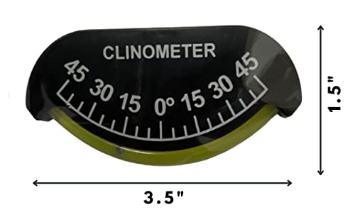 Clinometer (2 Pack) - High Resolution Heel Angle Level Gauge For Off-Road Vehicle, Truck, Rv, Camper, Trailer, Or Boat Mounts On Bulkhead Of Boat (Pack Of 2) #TOP2