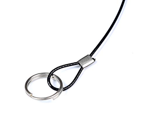 image for Mxeol Marine Stainless Steel Lanyard Cable Tether Safety Wire Black fo