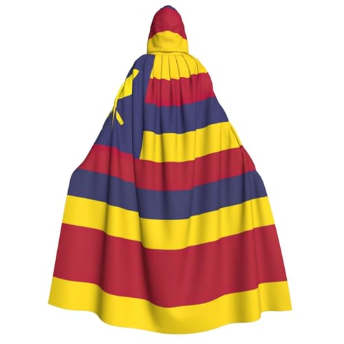 Cape à capuche royaume d'Hawaï 190 cm pour cosplay et festivals