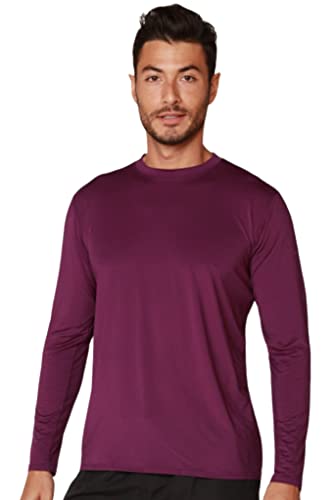 Ingear Mens Long Sleeve Sun Shirt Uv Sun Protection Quick Dry Outdoor Shirt For Fishing Running Workout Hiking Upf50+ (Purple, Xx-Large) #TOP13
