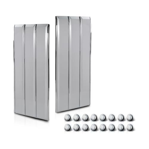 CNNELL Side Fender Air Vents Grille Trim Cover Compatible with Land Rover Range Rover Vogue L405 2013-2022 Silver 2Pcs/Set