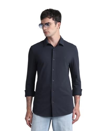 Image of Jack & Jones Men's Cotton Solid Slim Fit Shirt