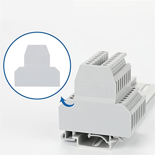 Conector doble nivel UKK5 placa de barrera final D-UKK 3/5 para terminales de riel 2