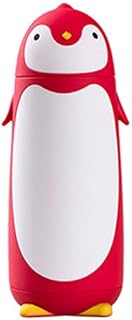 280ml Stainless Steel Cute Penguin Cup Bottle Flask vaccum Flask (red)