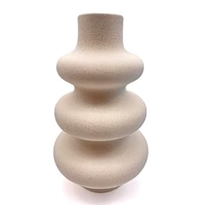 mengamu Spiral Vase for Pampas Grass, Flower Vase, Modern Boho Decorative Vase, Scandi Decoration, Modern Home Decoration, Decorative Ceramic Vase, Table Decoration, Bathroom, Living Room Decoration, Modern